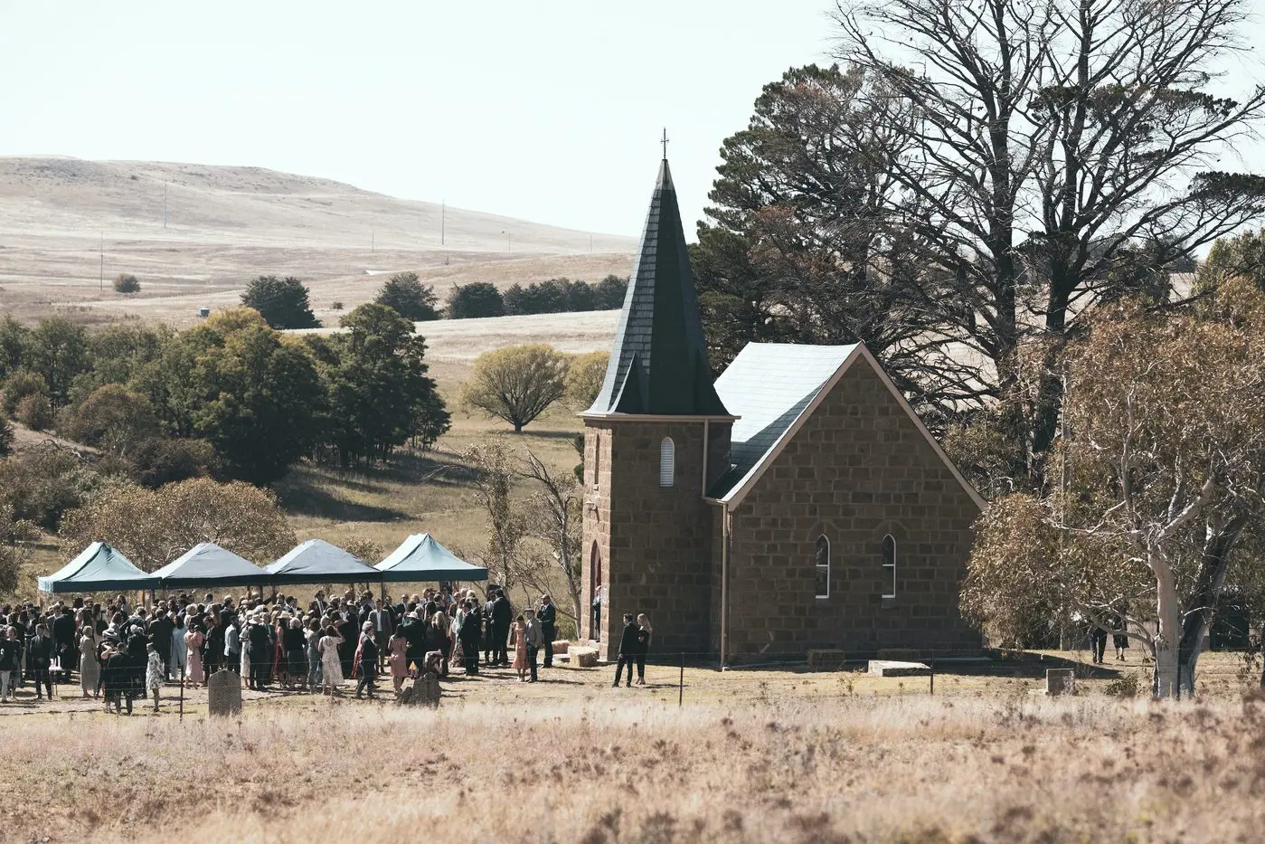 HISTORY: 180 years of ChrIst Church Maneroo will be honoured this weekend with a special service in the iconic church. The church has and remains an important part of the Monaro community. Pictured is the wedding of Iona (nee Litchfield) and Oliver Robertson in 2021 at Christ Church Maneroo. PHOTO: Supplied