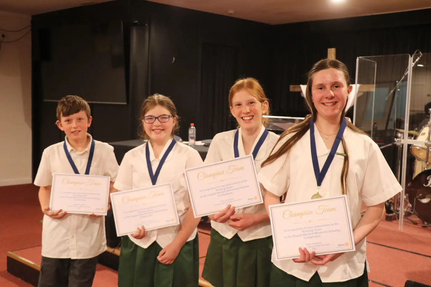 WINNERS: The champion St Patrick\\'s Parish School year 5 and 6 debating team. The team of Toby, Polly, Rebecca and Ellie delivered a strong performance in the final. PHOTOS: Nathan Thompson