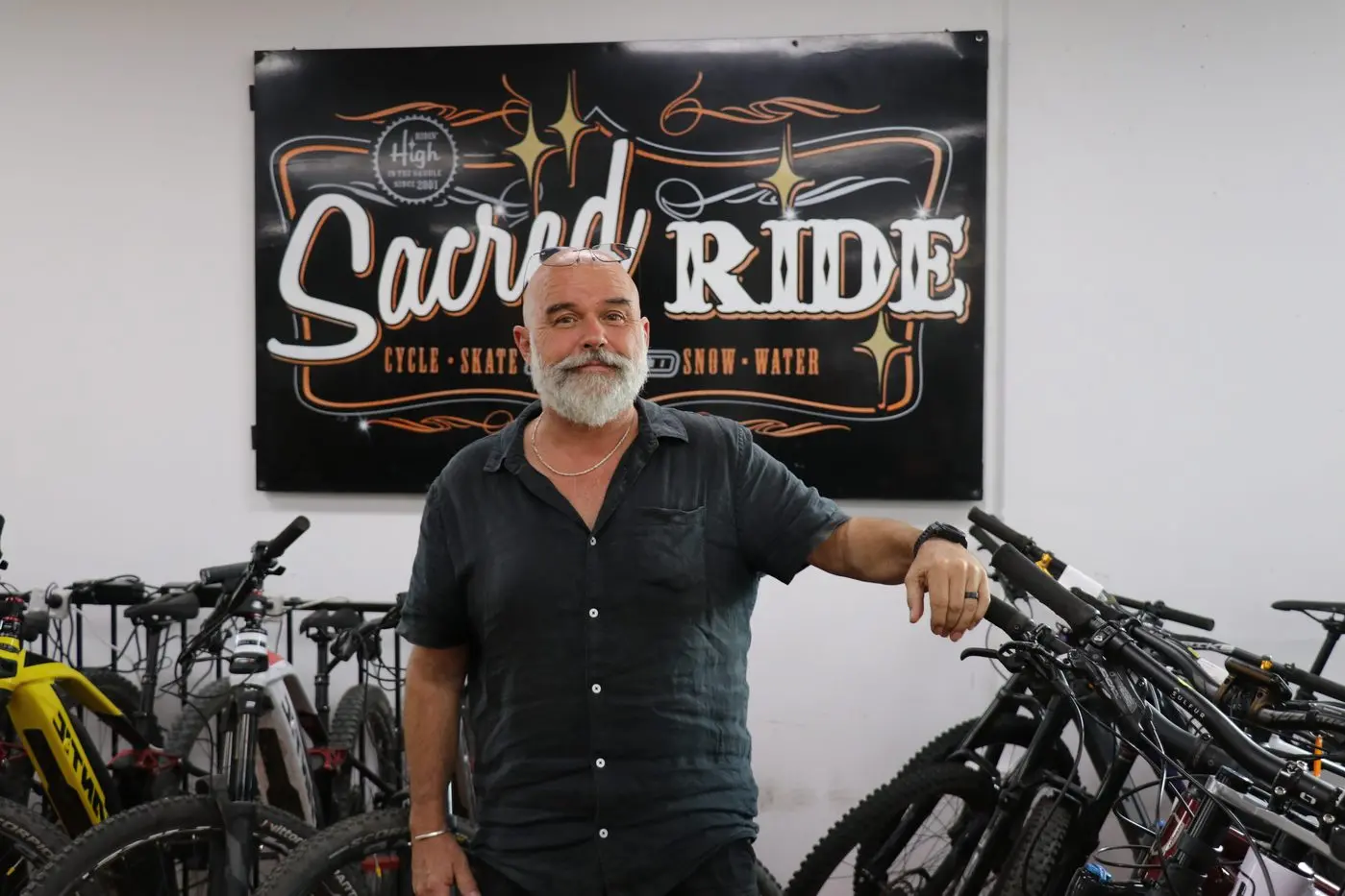 THRILLING: Owner and operator of Sacred Ride in Jindabyne, Nic Davoli, a mountain biking expert gives tips and tricks of the trade. PHOTO: Trista Heath
