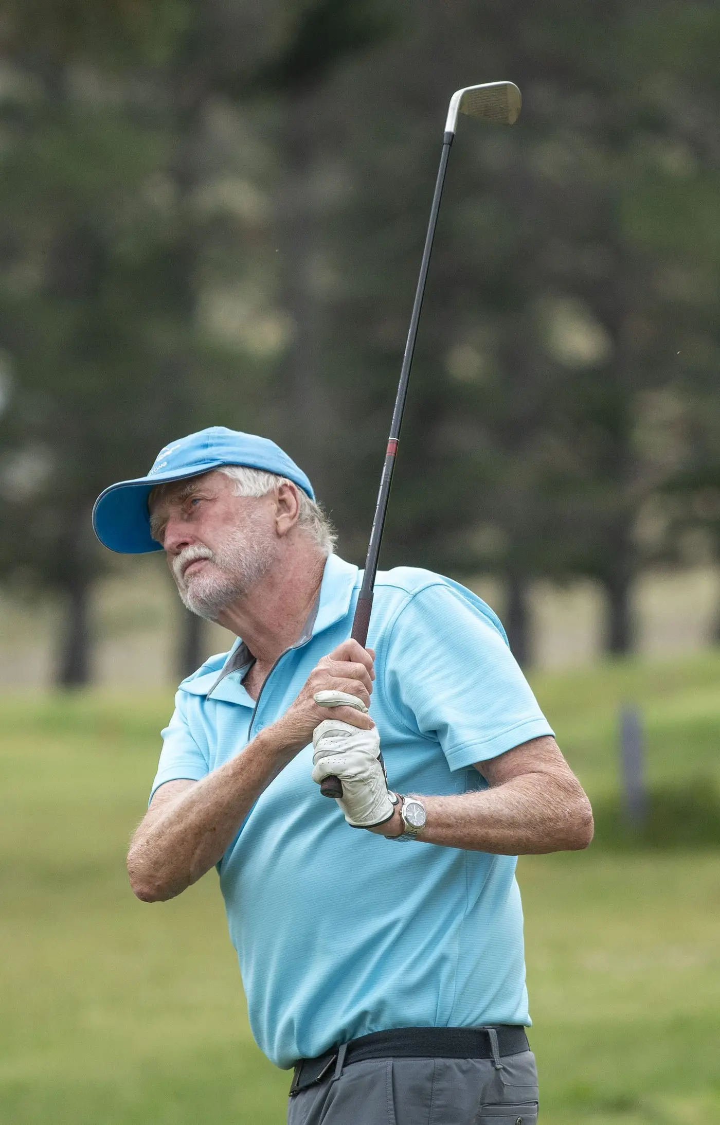 LEADING: Coolamatong Golf Club president Alan Parsons holds a three shot lead in B grade. PHOTOS: Coolamatong Golf Club
