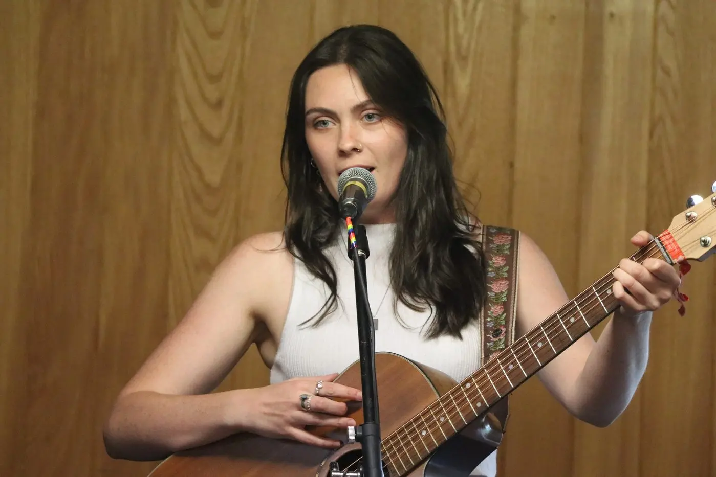 ARTIST: Charlotte Rose playing in the Numeralla Hall at last year\\'s Numeralla Folk Festival.