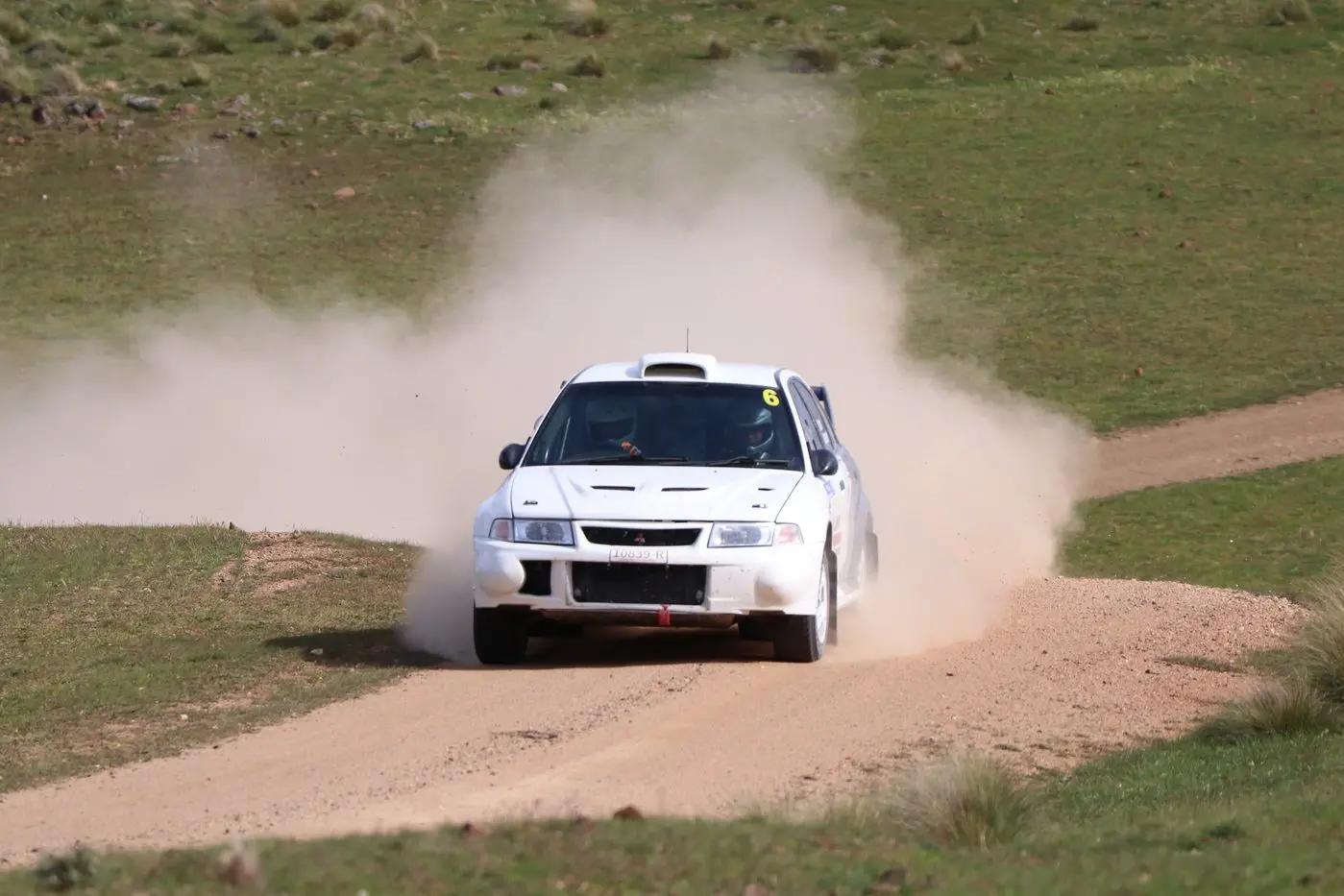 FAST: The team of Mal and Reagan Hurley navigate Poddy Hut Road near Ando as part of the Monaro Stages Rally. The duo finished first. PHOTO: Nathan Thompson