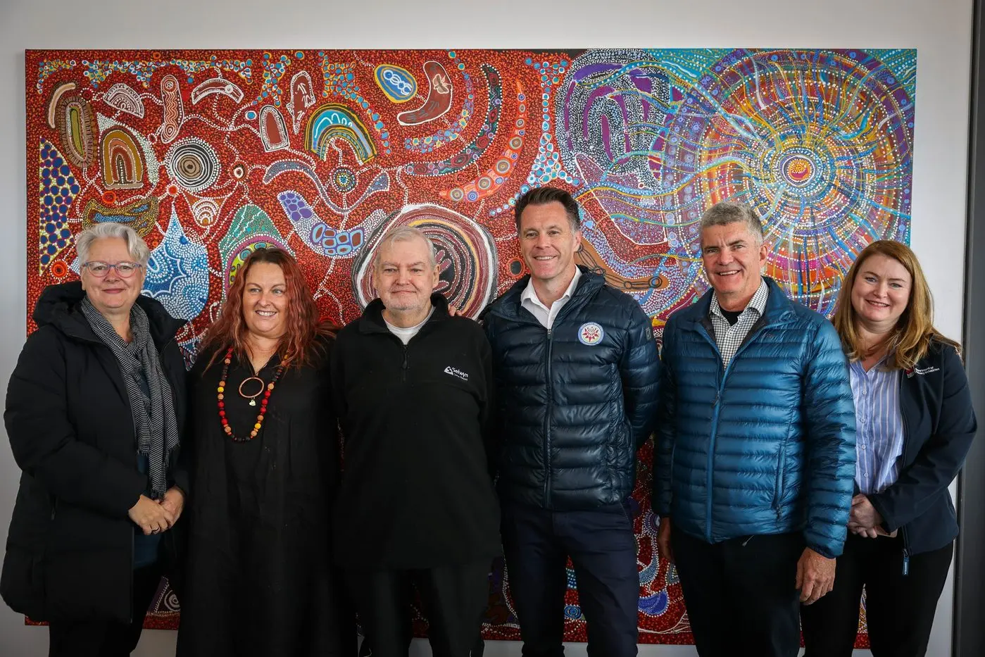 LEGACY: Owner of Selwyn Snow Resort and the Blyton Group, Kevin Blyton (third left) has died following a cardiac arrest. Mr Blyton is pictured here in 2023 at the re-opening of the Selwyn Snow Resort, rebuilt after being destroyed in the Black Summer bushfires in 2020. PHOTO: Steve Whan MP office