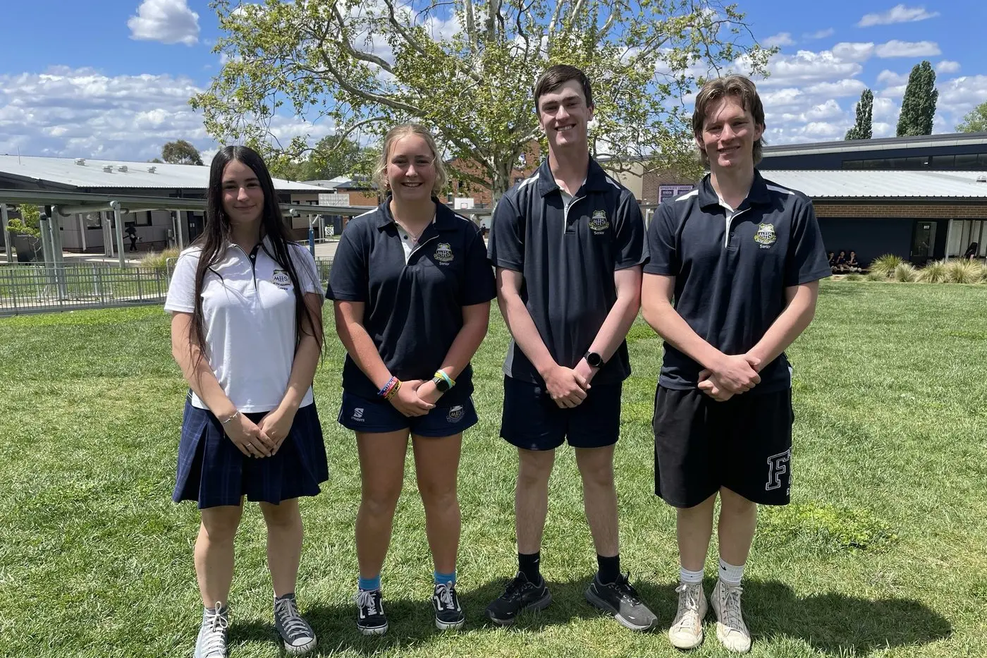 LEADERS: Monaro High School vice captain Jenika Chotar, captain Natasha Kelly, captain Alistair King and vice captain Alexi Alcock are looking forward to leading the school in 2025. PHOTO: Monaro High School