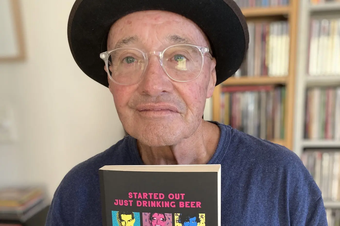 MUSIC LEGEND: Cooma\\'s own Mental as Anything drummer David \"Bird\" Twohill with the newly launched band autobiography. PHOTO: Contributed.