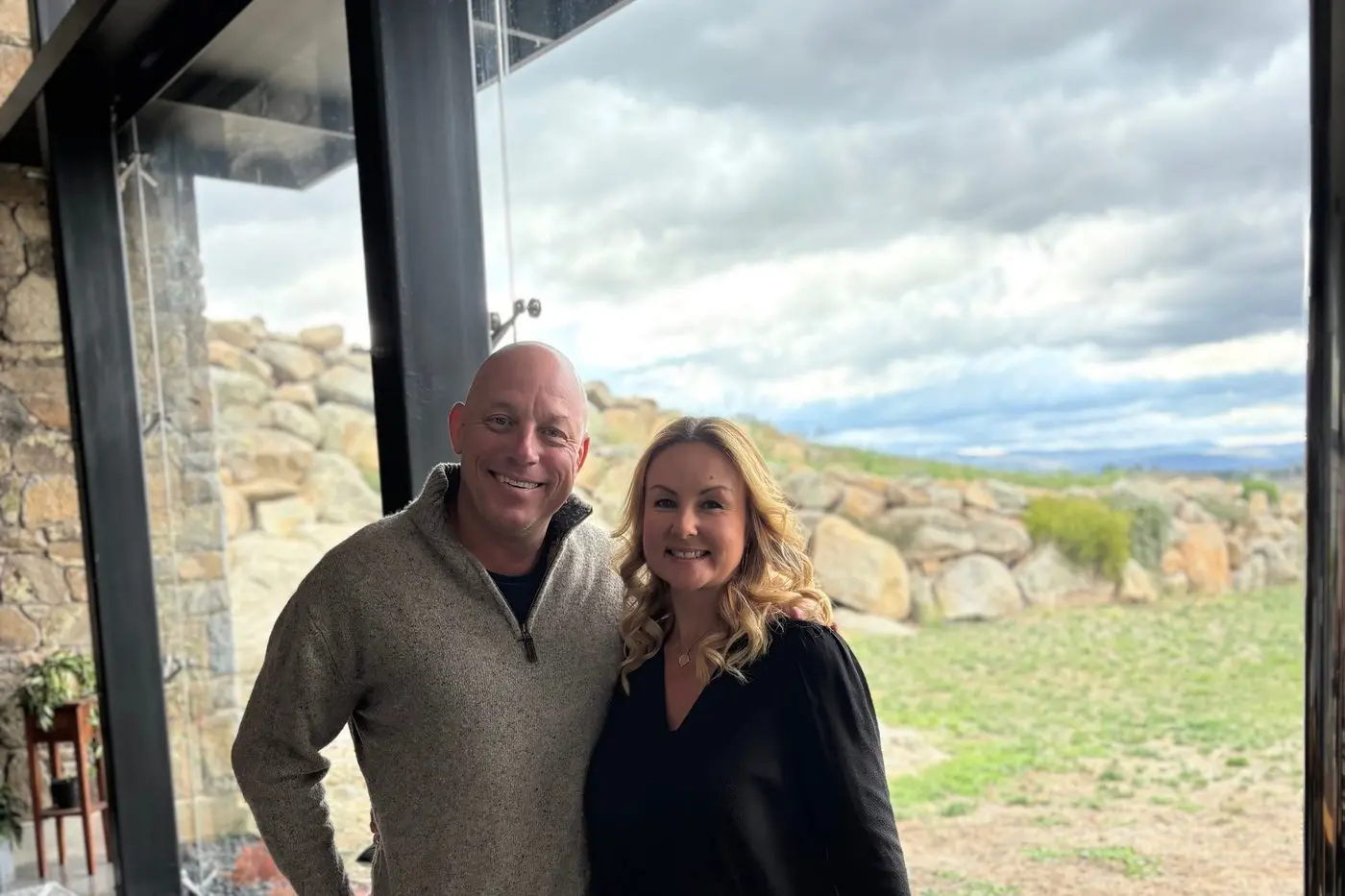 Parents settling into their new home. Kai and his wife Vanessa embracing their new lifestyle on their rural property just outside Jindabyne, trading their coastal life at Lennox Head for wide-open space and a fresh start in the mountains.