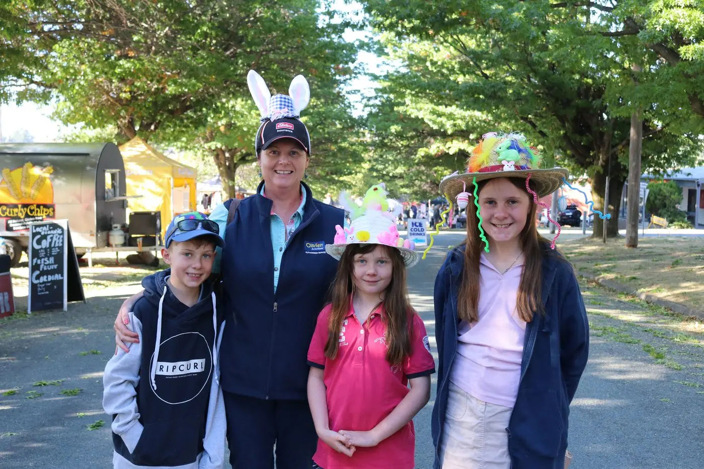 FAMILY FUN: The Adaminaby Easter Fair is a favourite for families. The Reid family enjoy their time looking at the many stalls and taking part in the activities of the fair. PHOTOS: Nathan Thompson
