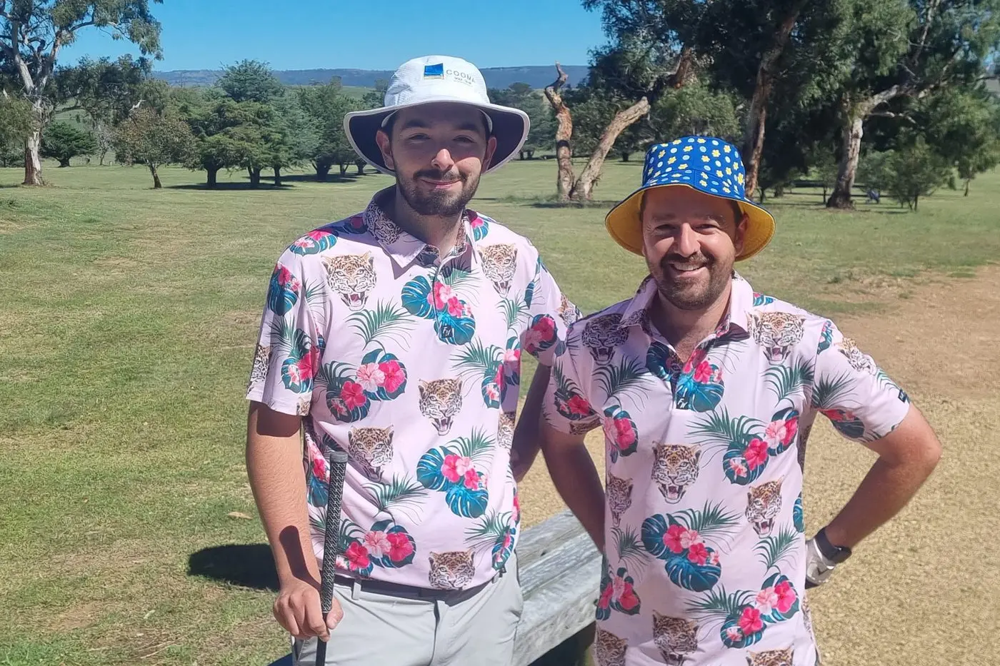 CHALLENGE: Andreas Kopecky-Geach and Thomas Stewart brave hot conditions to play 72-holes of golf in one day for the Cancer Council\\'s Longest Day fundraiser. PHOTOS: Cooma Golf Club
