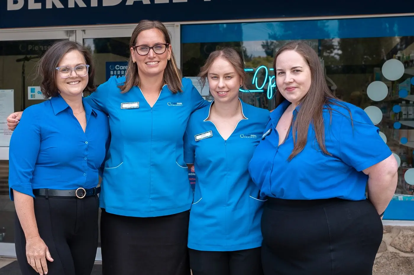 RECOGNITION: The Berridale Pharmacy is in the running to be named Guild Pharmacy of the Year. The team of (left-right) Claudia Bicknell, Freya Woodhouse, Ellen South and Amelia Kayess are thrilled to be recognised for their efforts. PHOTO: Supplied