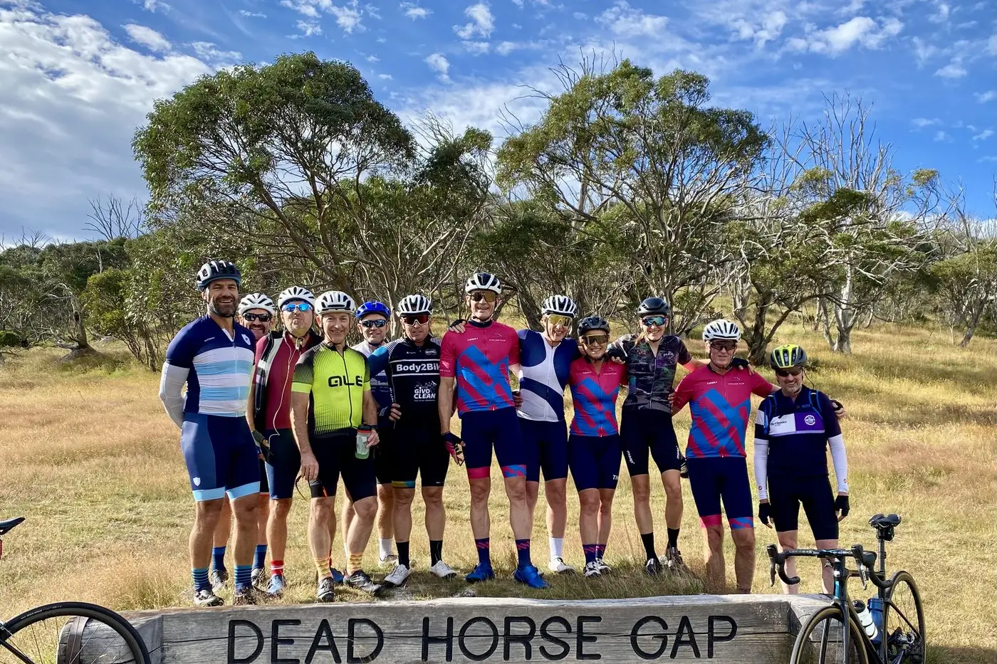 CHALLENGE: Jindabyne Cycling Club take on \\'Windy 3 Peaks Challenge\\' as they complete a 178 kilometre ride in March. PHOTOS: Supplied