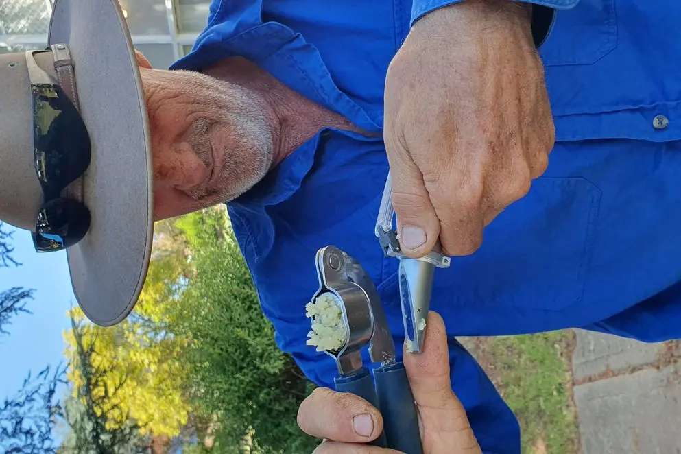 DEMONSTRATION: A recent vermiculture workshop presented by local farmer, Jim Kennedy, promoted the process of improving the soil through regenerative practices. PHOTO: Cooma Community Garden