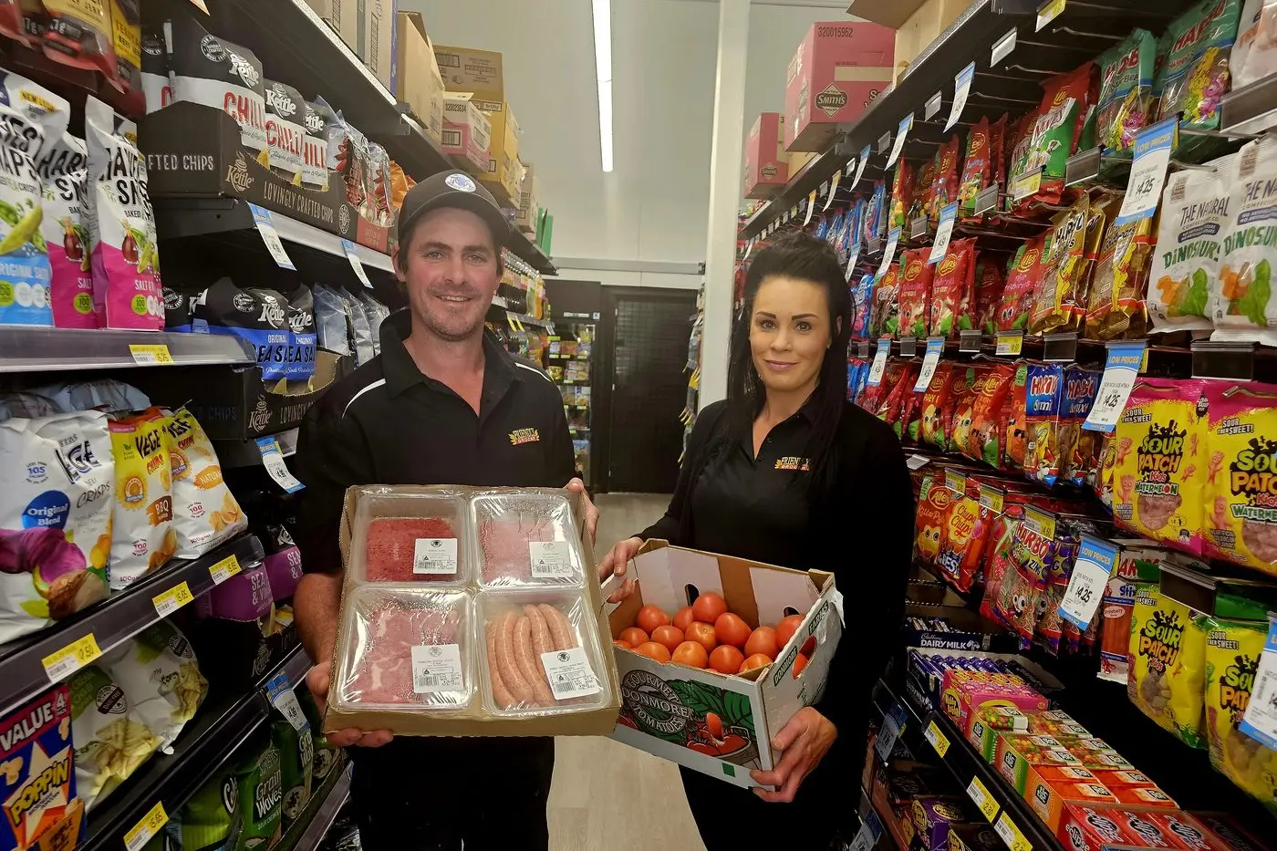 EXPANSION: Longtime local butchers Billy and Carly will focus on fresh and as much as possible local produce in their new Bombala supermarket. PHOTO: Karen Forman