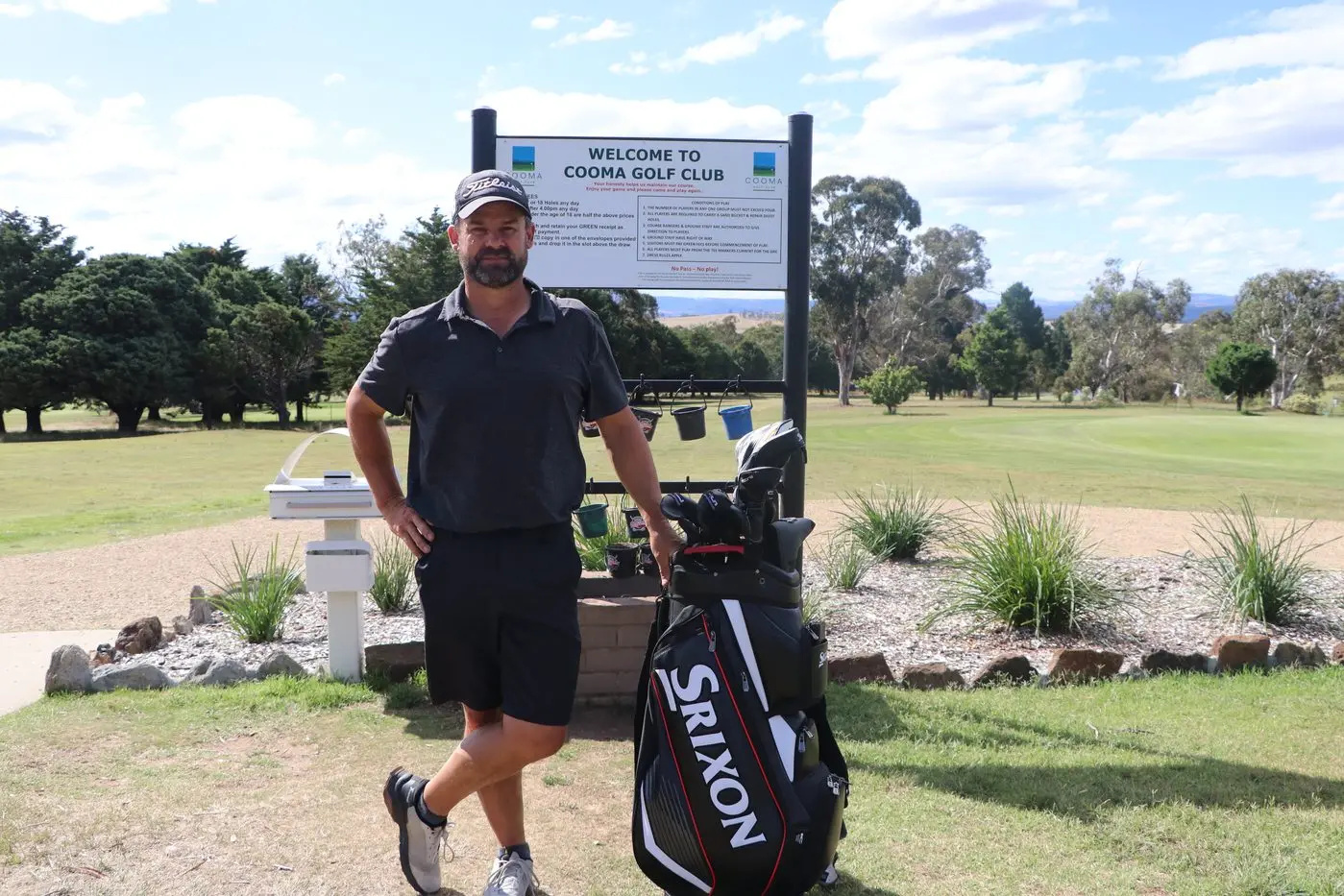 WINNER: Cooma\\'s David Crawford, pictured on a recent visit back to the Cooma Golf Course, has won the Legends Tour Pro-Am in Warren. PHOTO: Nathan Thompson
