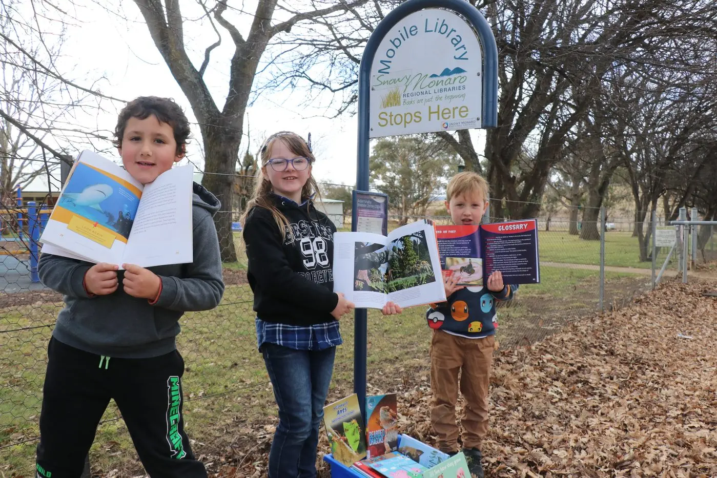 NEXT CHAPTER: Students at Adaminaby Public School are hoping Council will continue to support the mobile library service in its current capacity so they can benefit from the range of books and IT equipment it provides. PHOTO: Nathan Thompson