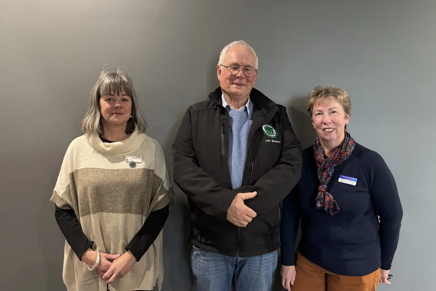 DISCUSSION: Cooma Hospital registered nurse, Lucille Ingram, Snowy Monaro Regional Council councillor Nick Elliott, and board member of Southern NSW Local Health District and councillor, Narelle Davis. PHOTO: Trista Heath