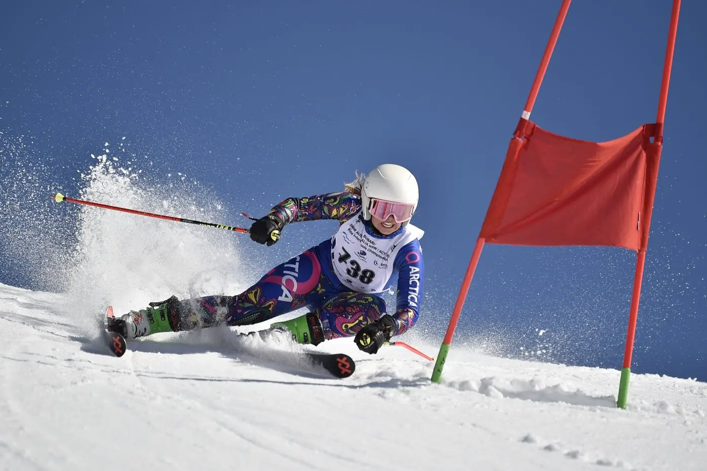 TALENTED: Jindabyne\\'s Abbey Evans competing in the Alpine downhill skiing discipline. PHOTO: Supplied