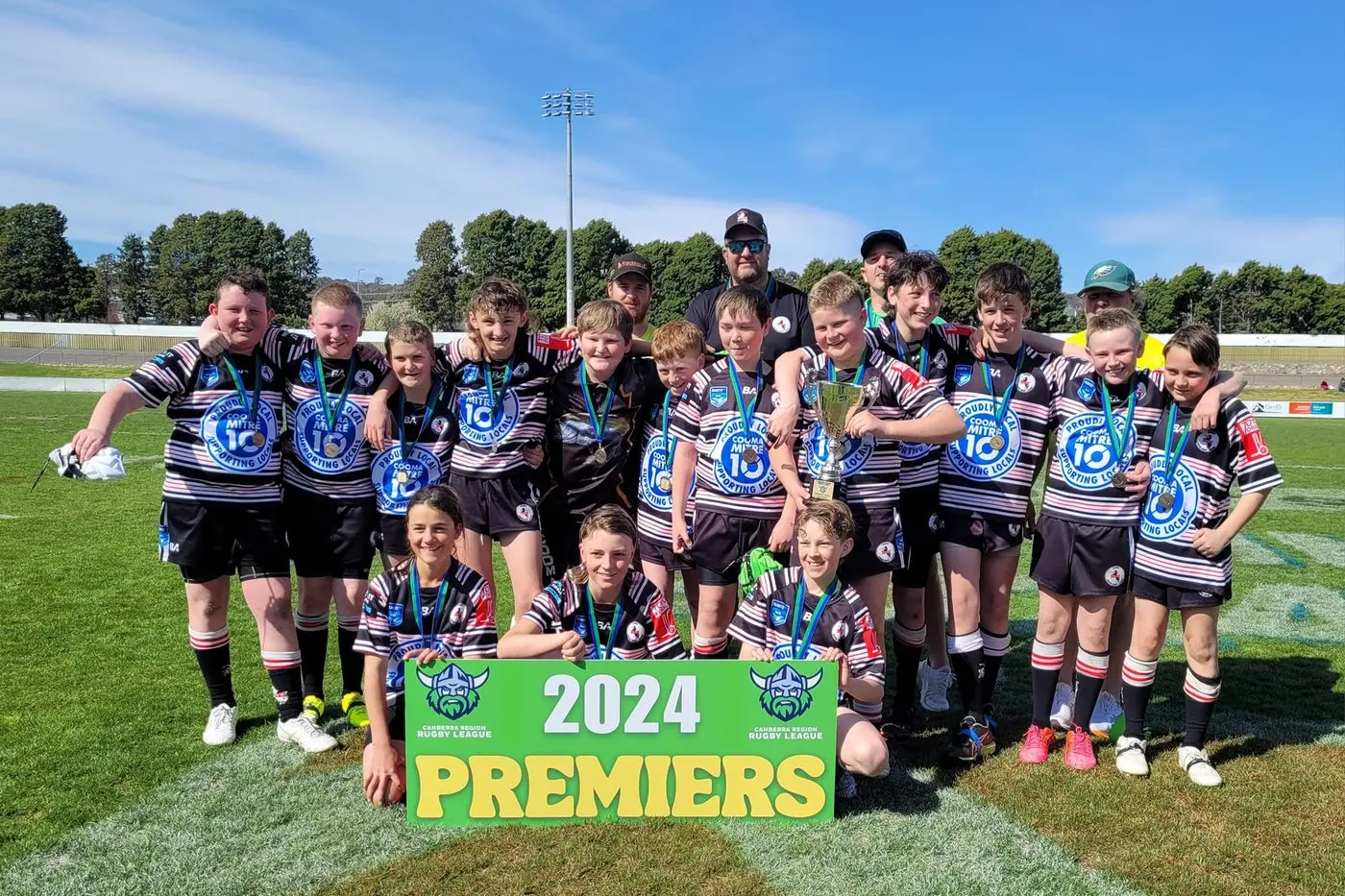 WINNERS: The Cooma Colts under 12 side are crowned premiers following a terrific grand final performance. PHOTO: Cooma Colts