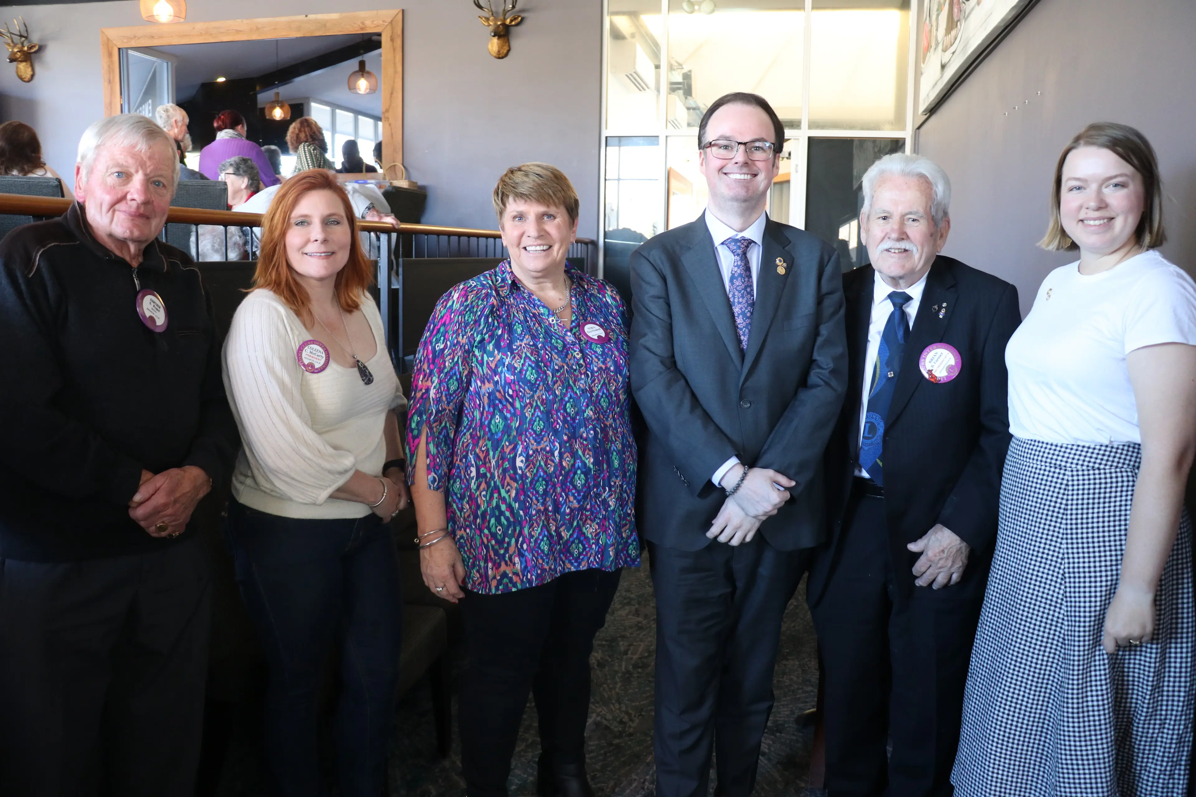 <p>SERVICE: Jindabyne Lions Club\\u2019s Gunther Propst, Coleena McCarty, Nira Windeatt, District Governor-elect, David McKenna, Brian Farmer and Rebecca Mow at the club\\u2019s changeover event earlier this year. PHOTO: Melinda Cairns Hack</p>\\n