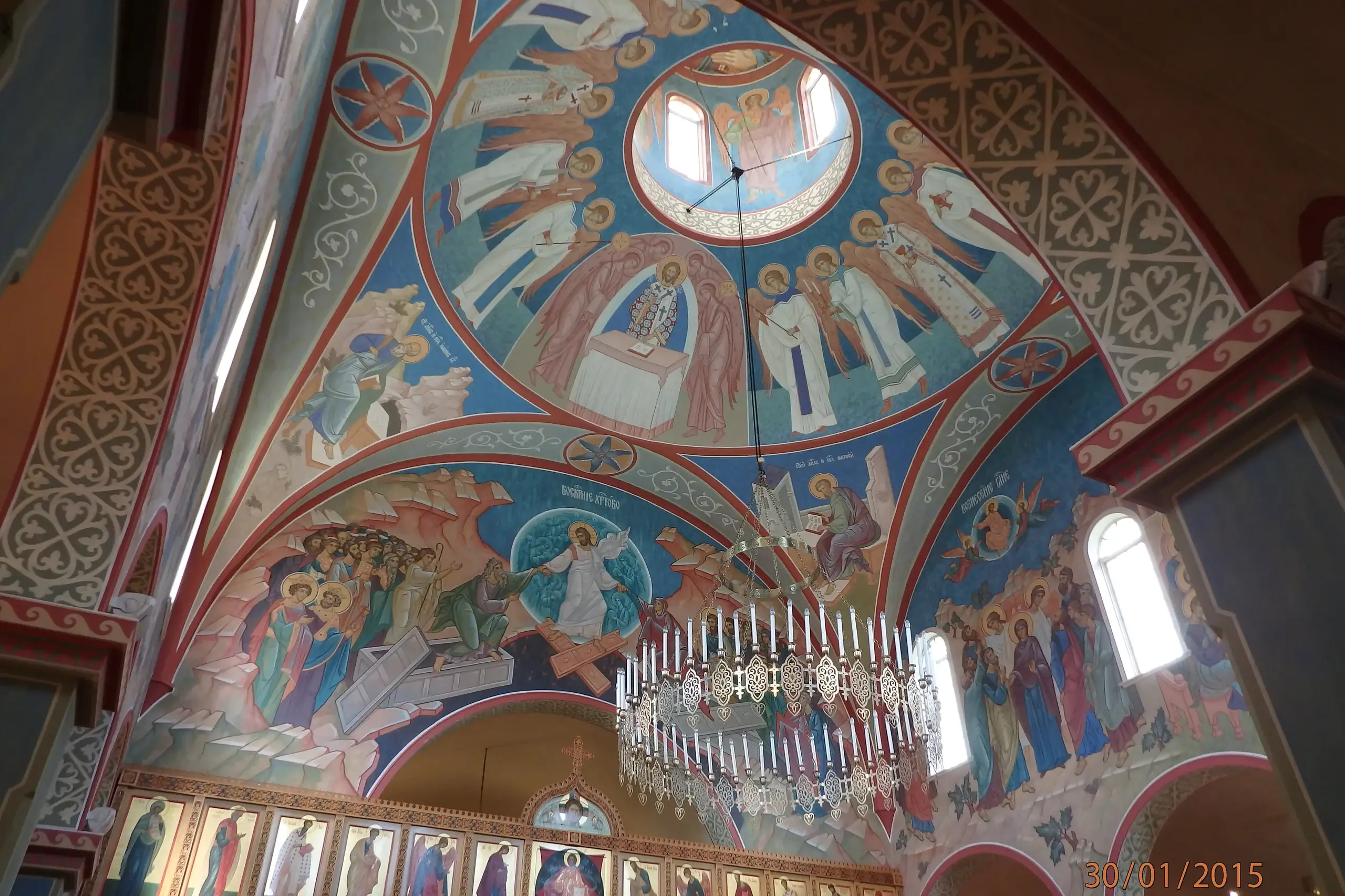 <p>SACRED ART: The richly-decorated church walls and ceilings at the Russian Orthodox Holy Protection Cathedral in Brunswick, Melbourne - one of Tonia Ganin\\'s more recent projects. PHOTO: Supplied</p>\\n
