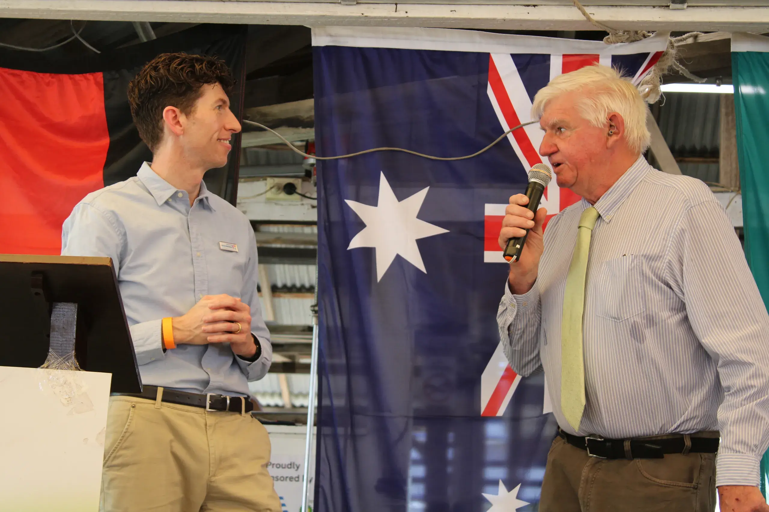 <p>INSPIRATIONAL: Dame Marie Bashir was acknowledged in a speech delivered by Bombala Australia Day ambassador, Dr Ben Veness, which prompted MC and Snowy Monaro Cr Bob Stewart to recall the story of Dame Marie\\'s visit to the Bombala area in 2006. PHOTO: Melinda Cairns Hack</p>\\n