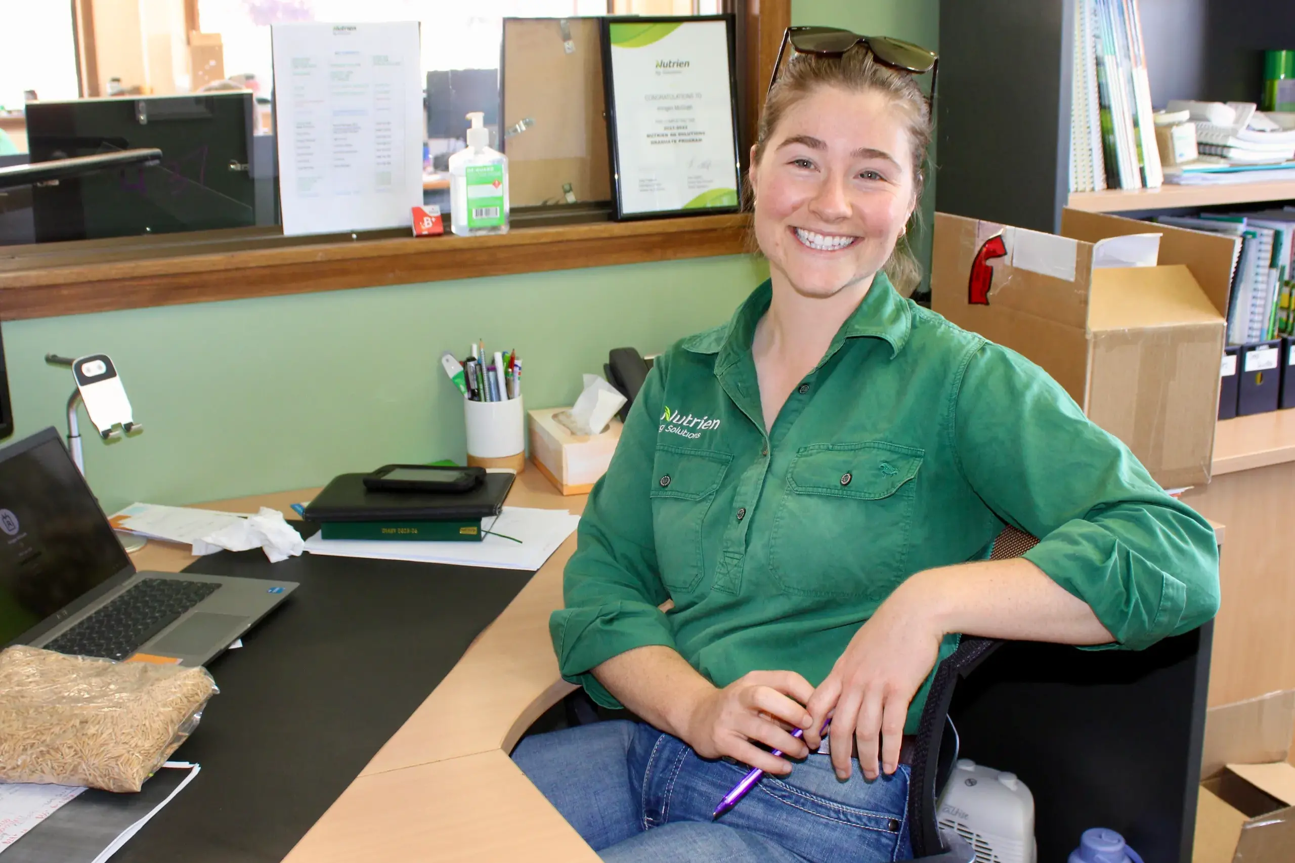 <p>SOIL HEALTH: Imogen McGrath always knew her career would be an outdoors one. PHOTO: Melinda Cairns Hack</p>\\n