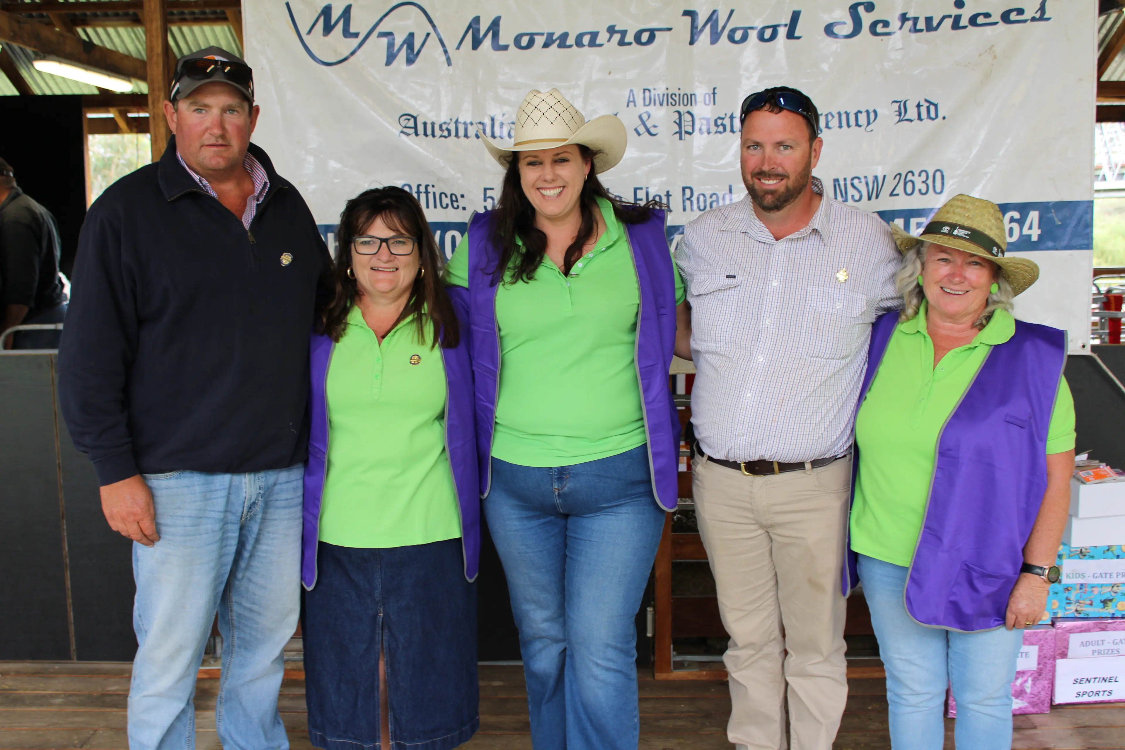 <p>HONOUR: New Dalgety Show life members Jock Wallace (far left), Nat Freebody-Reid (second left) and Jim Fletcher (second right) are thanked for their efforts by show president, Jodi Brooks (centre) and vice president, Julie Hedger (far right). PHOTO: Melinda Cairns Hack</p>\\n