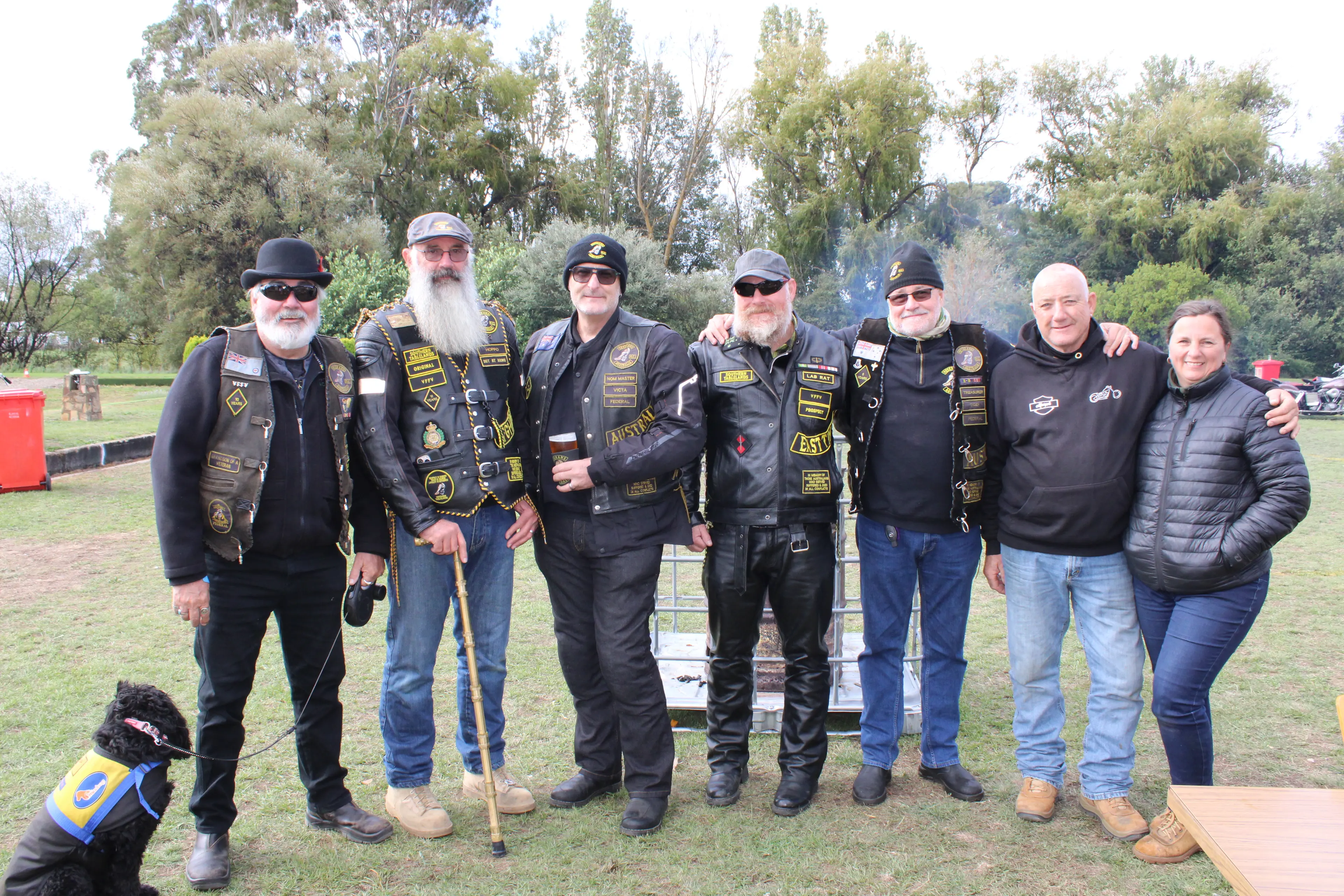 <p>CONVERSATIONS: Canberra, Southern Tablelands and Cooma members of the Veterans Motorcycle Club with Dave and Nicole Murphy of the Snowy Mountains Motorcycle Club. PHOTOS: Melinda Cairns Hack</p>\\n