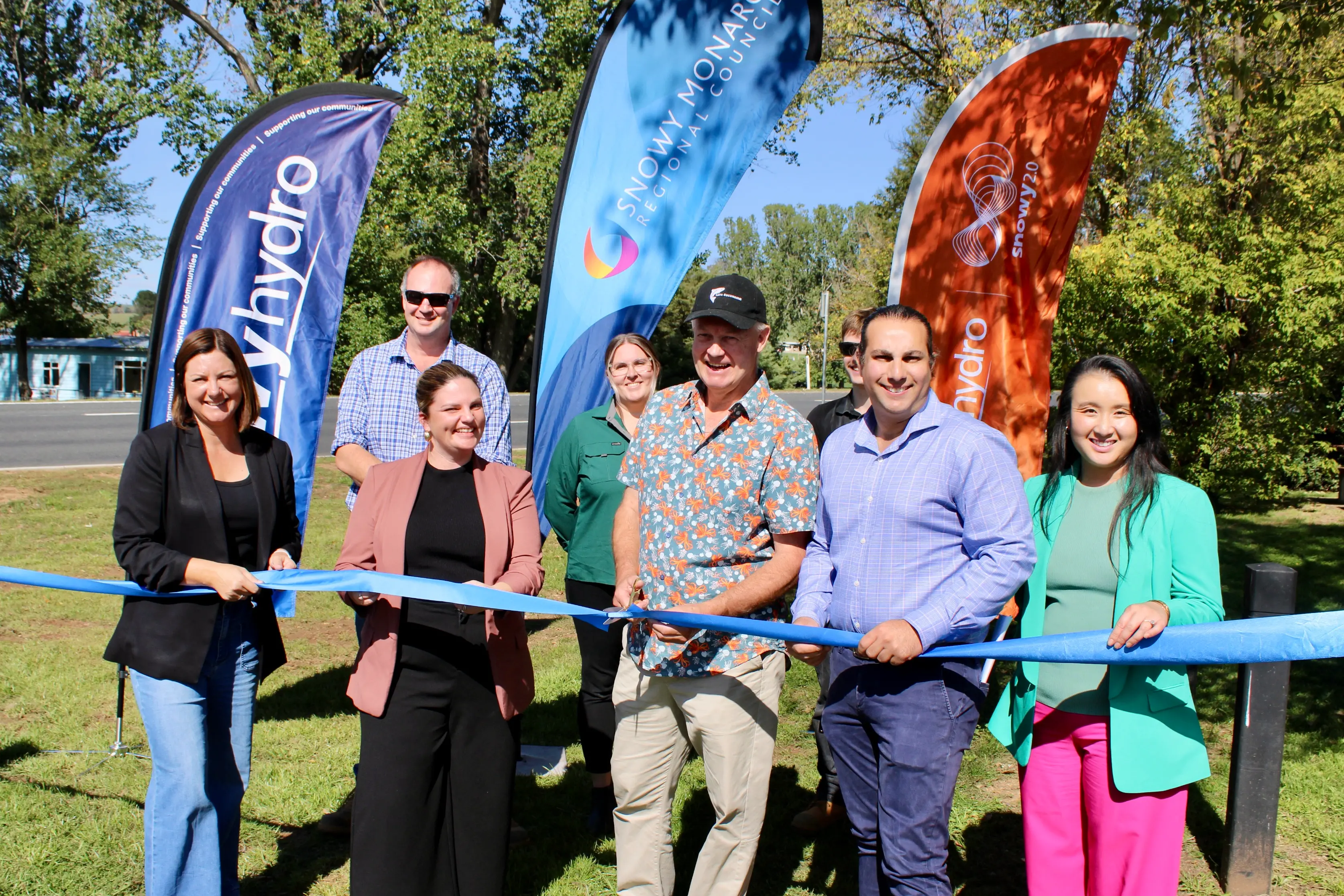 <p>OPENING: The Adaminaby Highway Parking Project was officially opened on Thursday last week, with representatives from Snowy Hydro 2.0, Snowy Monaro Regional Council, the federal member for Eden-Monaro, Kristy McBain, and community attending. PHOTO: Melinda Cairns Hack</p>\\n