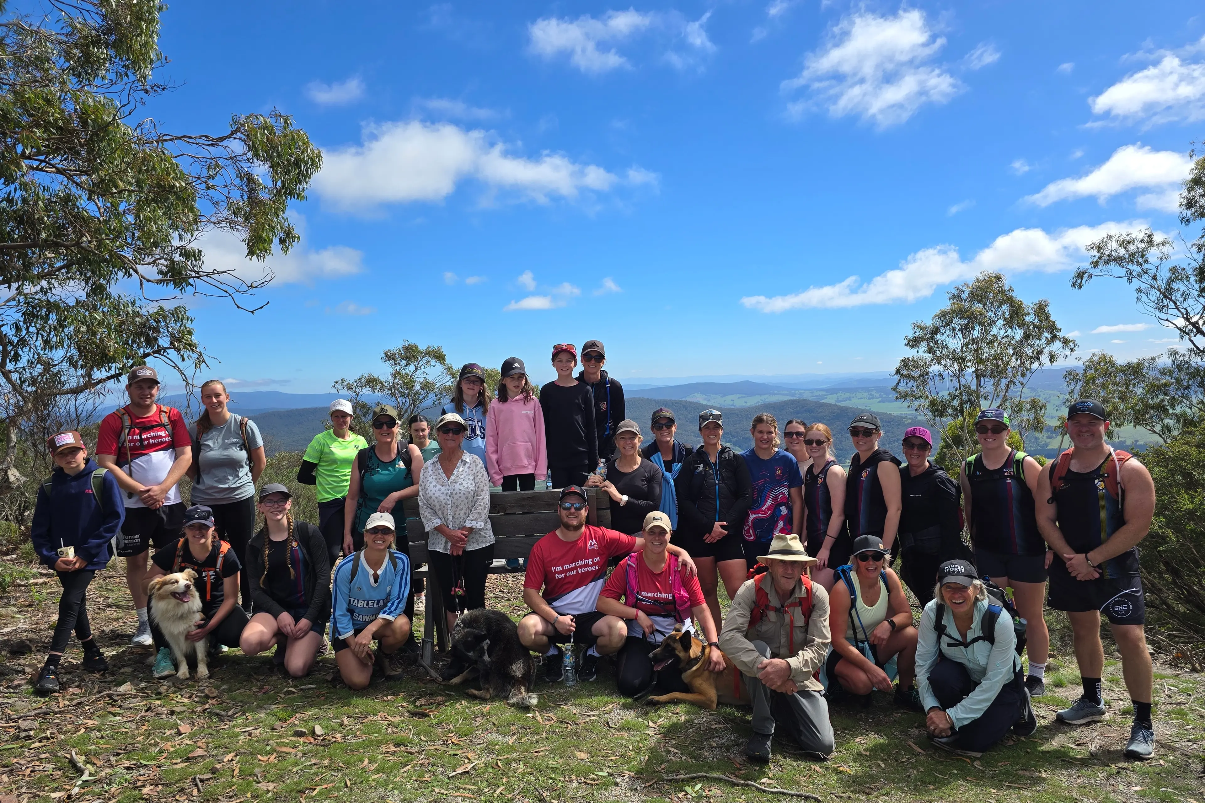 <p>COMMITMENT: Participants at the summit of Delegate Hill after completing the Hill for Heroes community walk, supporting Soldier On. PHOTO: Supplied</p>\\n