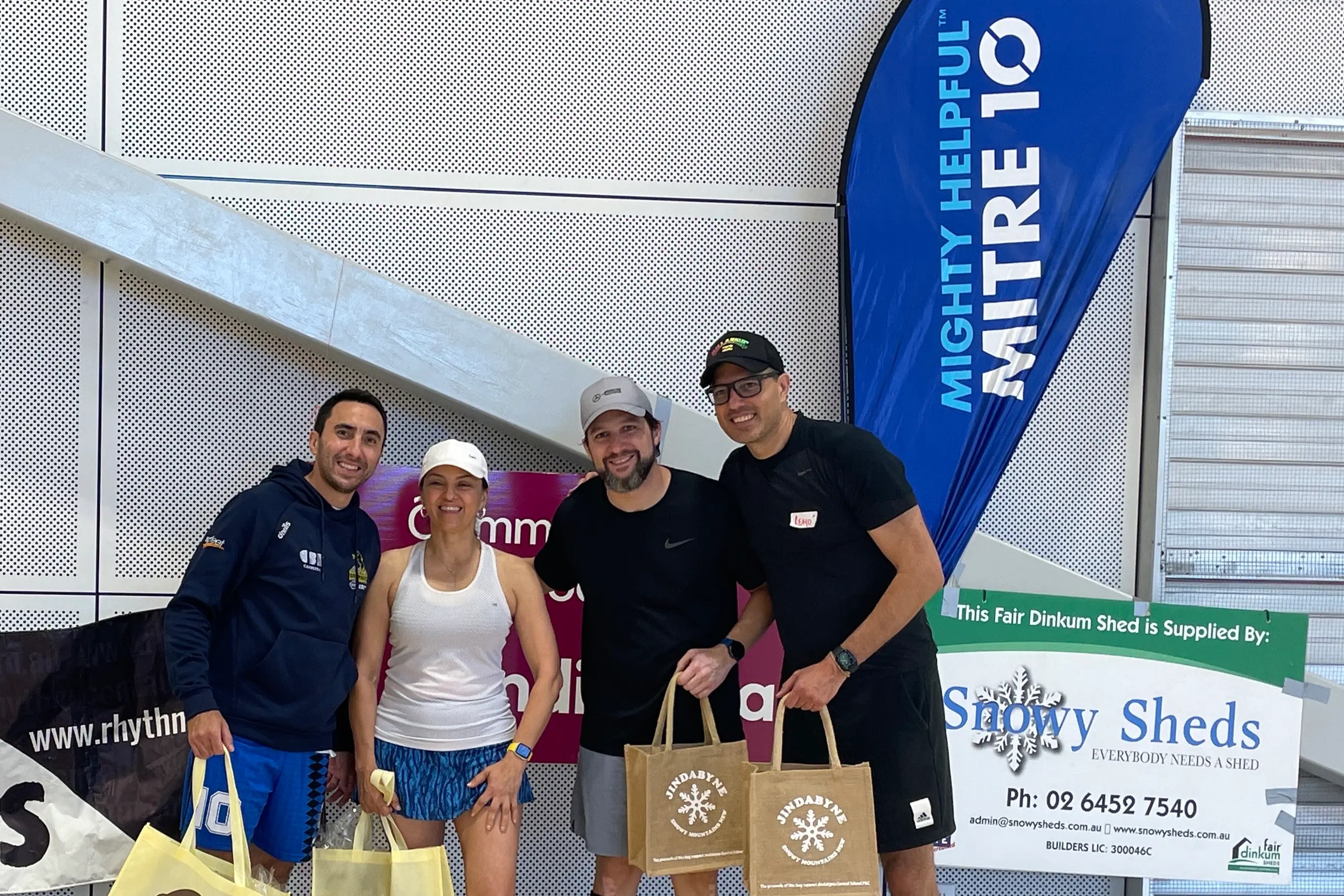 <p>TOP FORM: Champions Lucio Feroldi and Adriana Caceres (left) with runners-up Jose Gonzalez and Remo Zanivan (right) at the recent Snowy Mountains championships. PHOTOS: Supplied</p>\\n