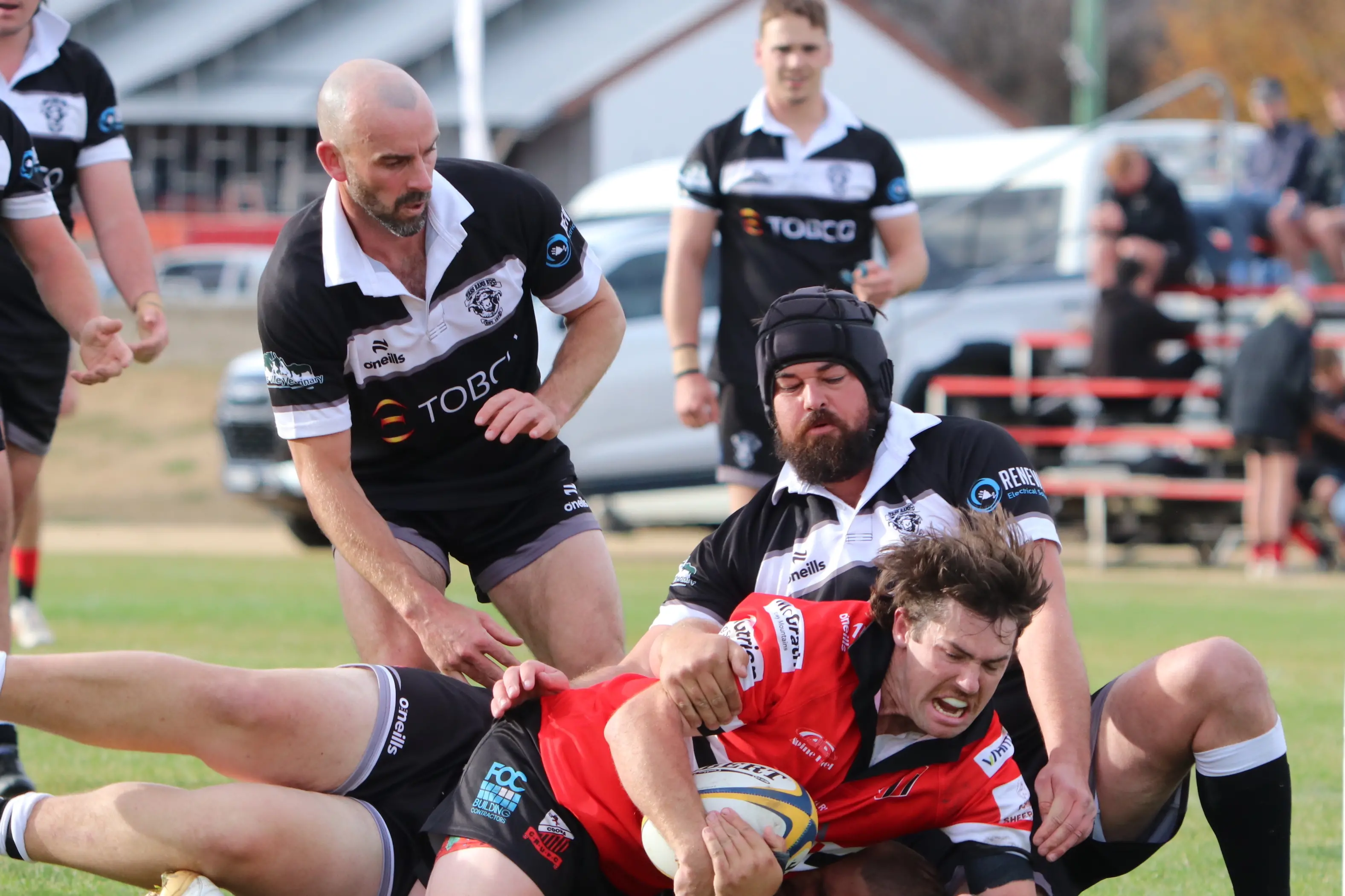 <p>TRY TIME: Cooma Red Devils centre, Josh McDonald crosses for his second try in front of hundreds of supporters. PHOTO: Nathan Thompson</p>\\n