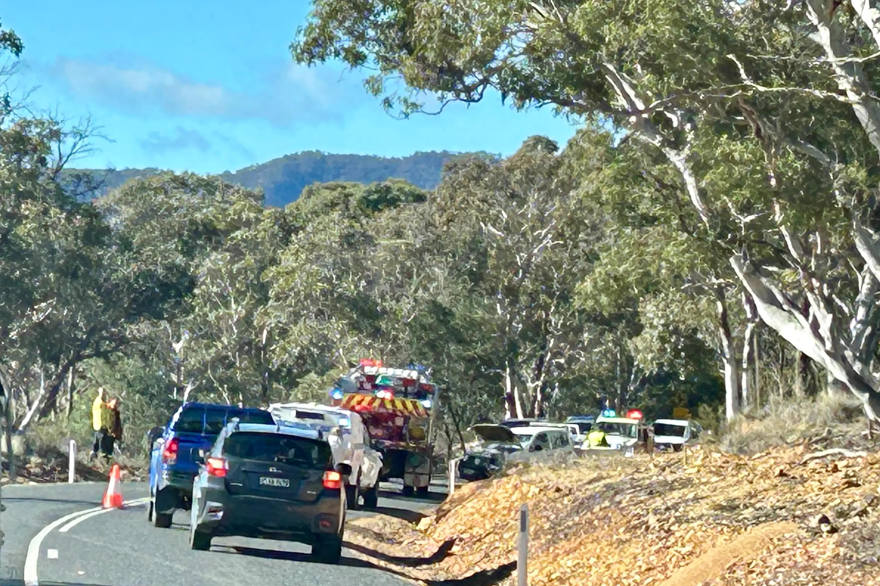 <p>HEAD-ON: Emergency services attended a two-car collision on Numeralla Road on Sunday. PHOTO: Melinda Cairns Hack</p>\\n