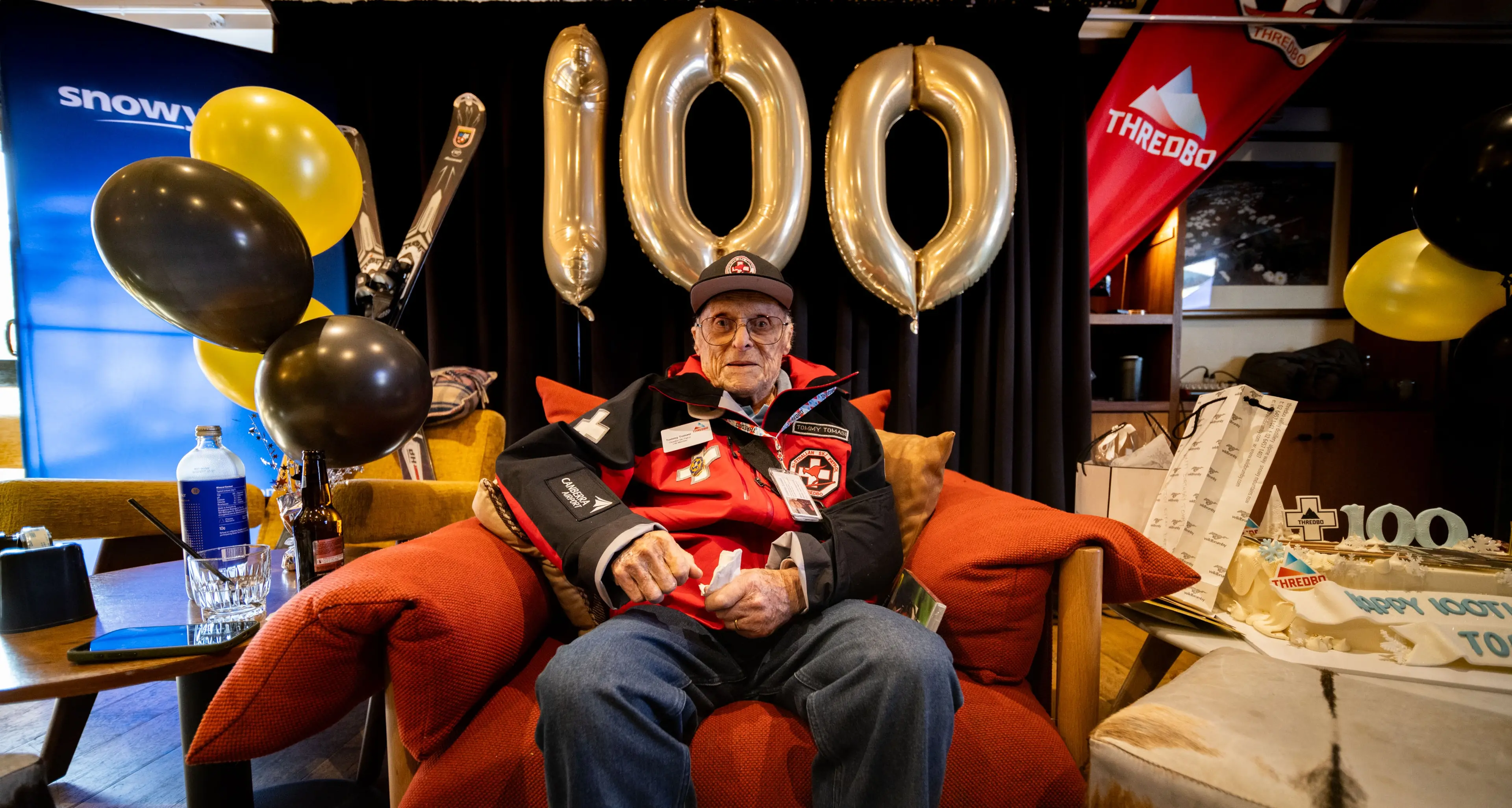 Thredbo icon Tommy Tomasi celebrates 100th birthday