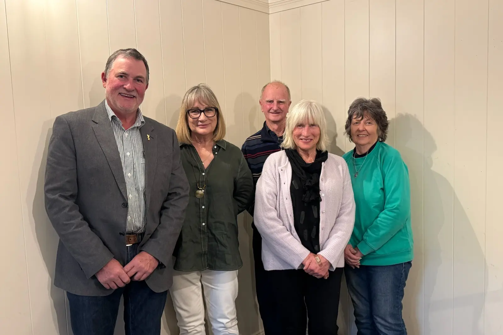 <p>COMMUNITY: From left, Bombala Rotary vice president, Grantley Ingram, with Lions president, Wendy Crouch, and volunteers, Ossie Benson, Anne Caldwell, and Chris Page. PHOTO: Supplied</p>\\n