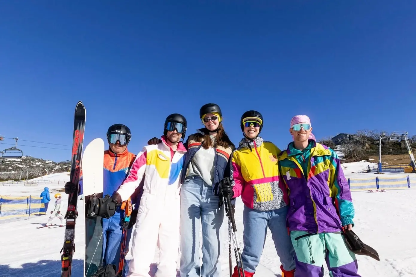 <p>TOUGH SEASON: Snow enthusiasts gather at Perisher on its last weekend of the season to partake in its splash and dash. PHOTO: Perisher Media.</p>\\n