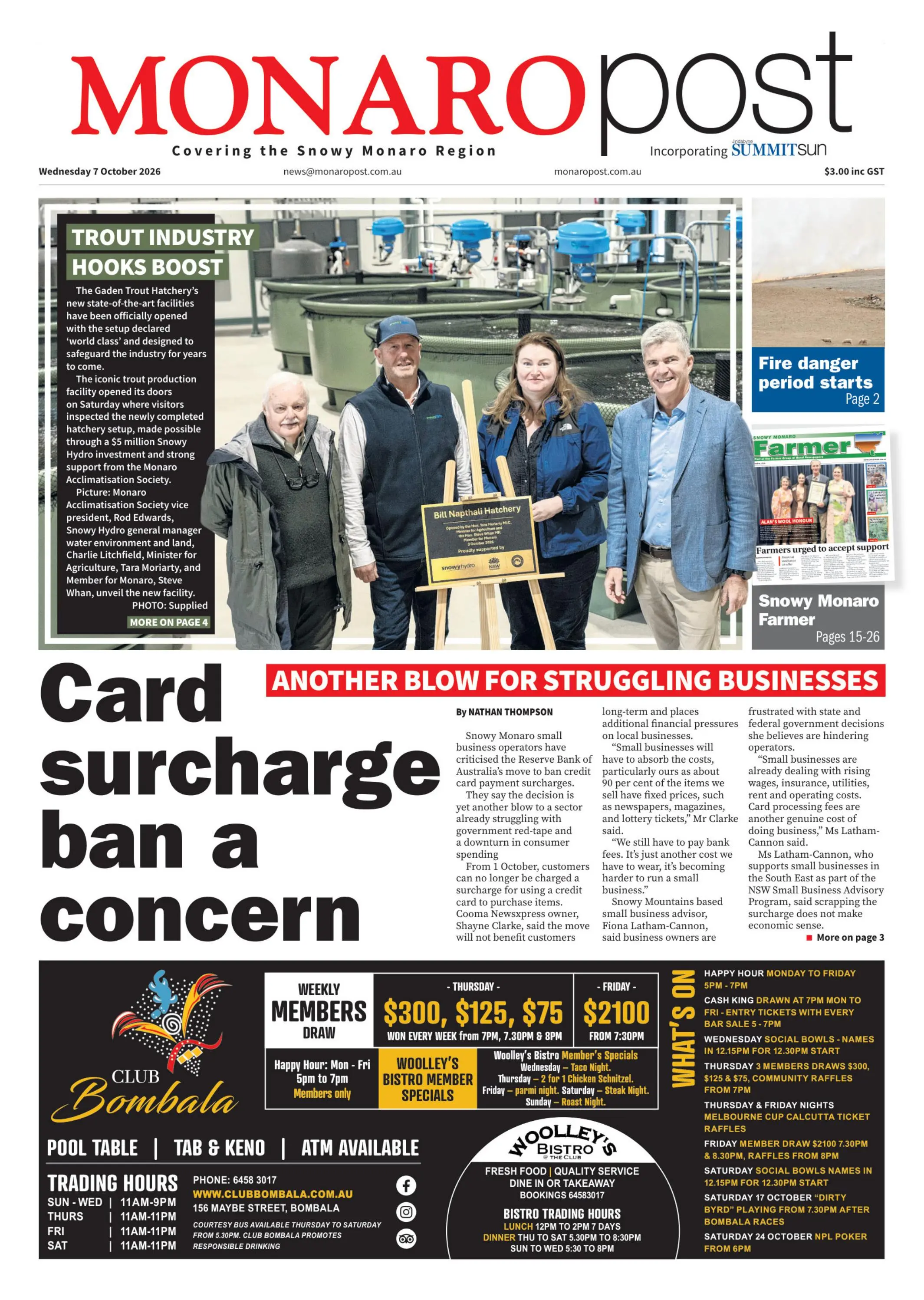Monaro Post, Wednesday, 7 October, 2026