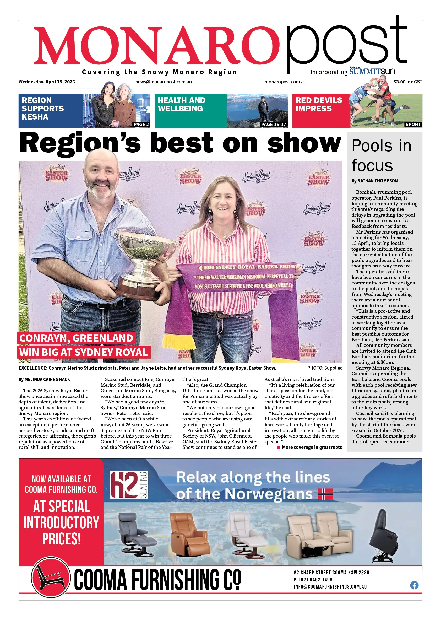 Monaro Post, Wednesday, April 15, 2026