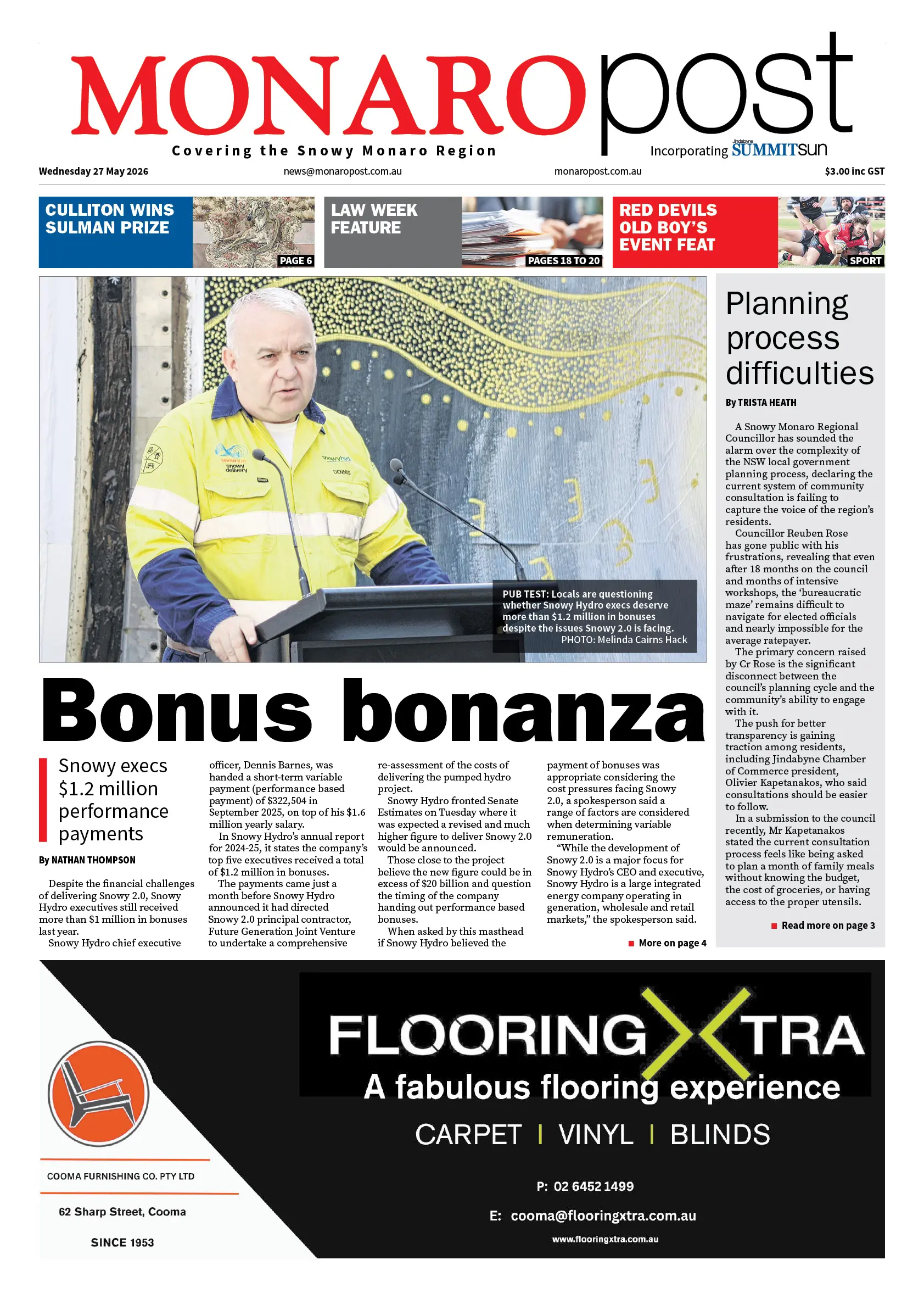 Monaro Post, Wednesday 27 May 2026