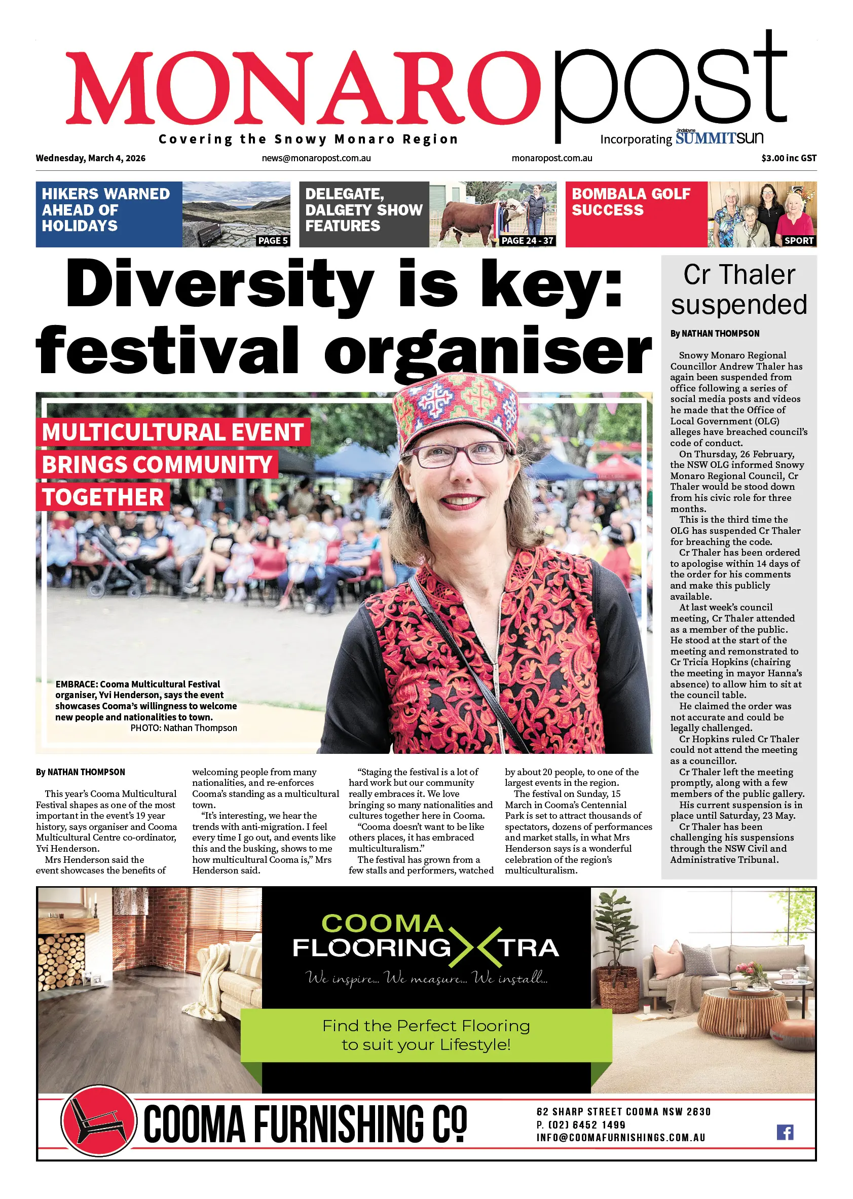 Monaro Post, Wednesday, March 4, 2026