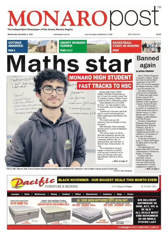 Monaro Post, Wednesday, November 5, 2025