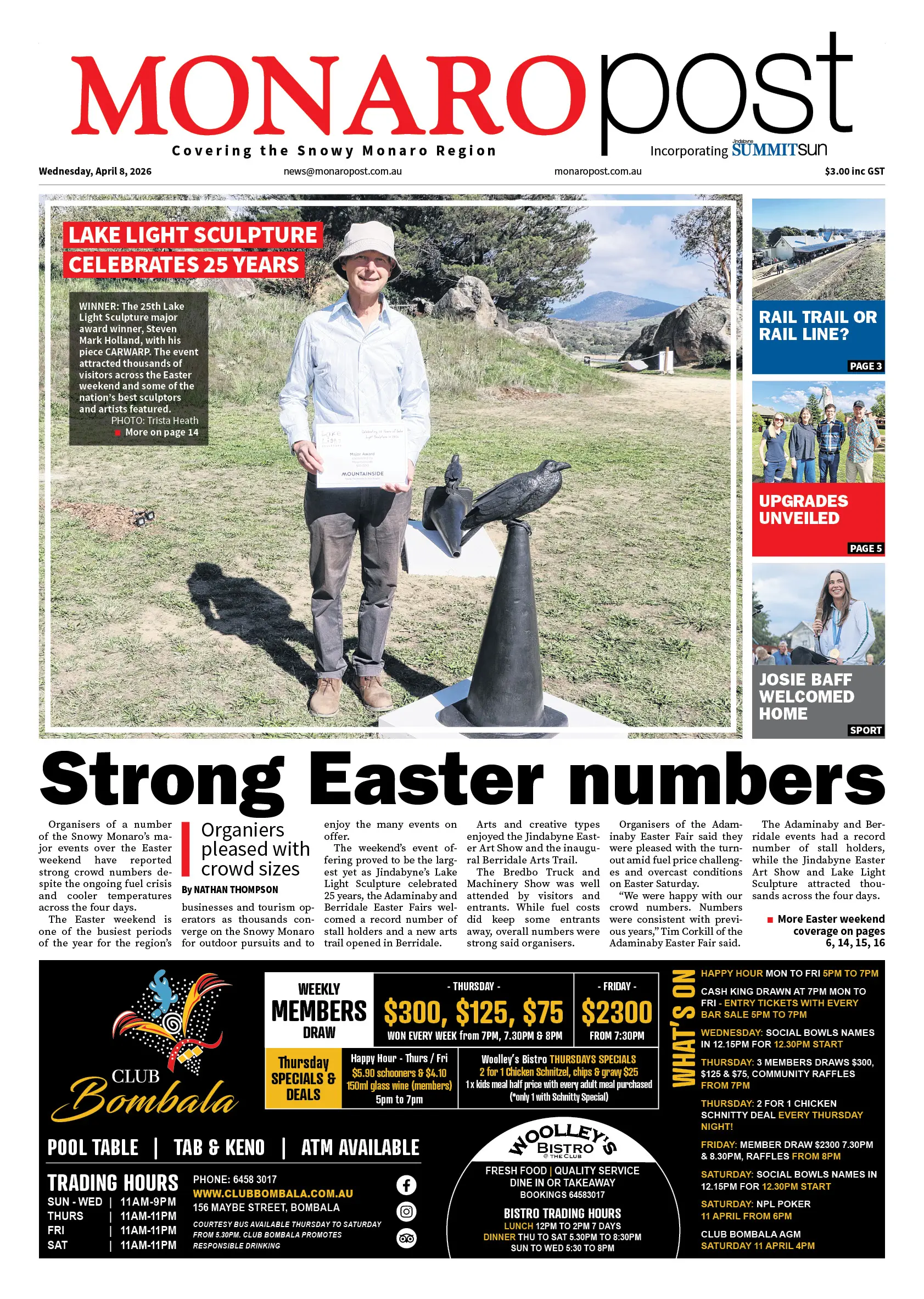 Monaro Post, Wednesday, April 8, 2026