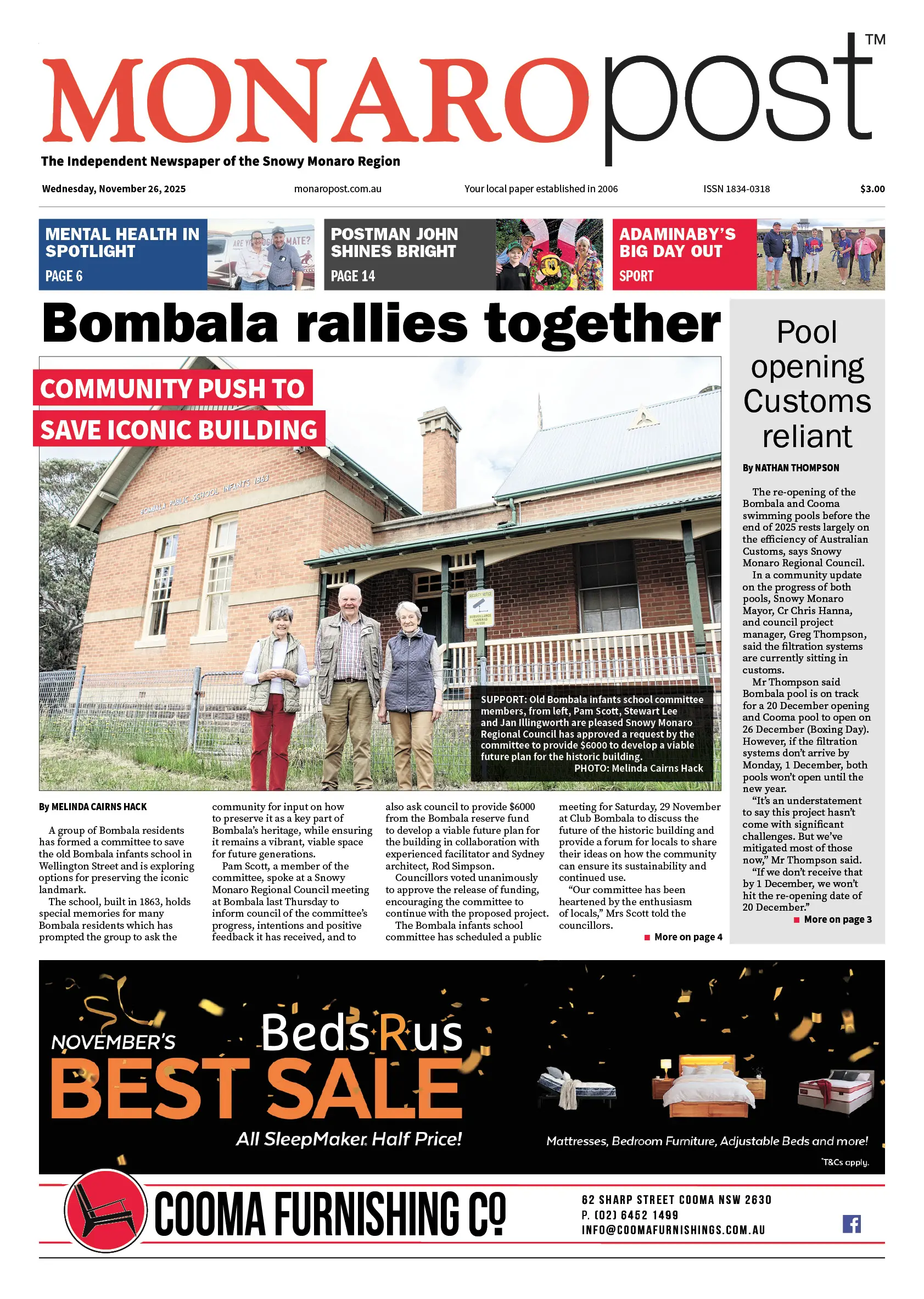 Monaro Post, Wednesday, November 26, 2025
