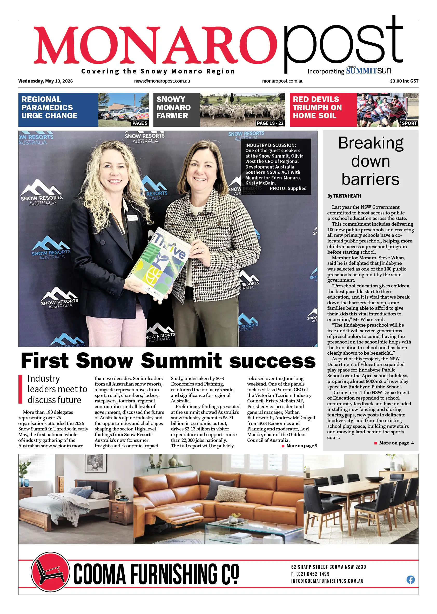 Monaro Post, Wednesday, May 13, 2026